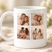 Personalized 4 Photo Name and Date Memory コーヒーマグカップ