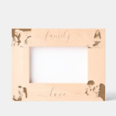 Personalized 4 photo script レーザー彫刻フレーム (正面)