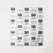 Personalized 50 and Fabulous Birthday Backdrop タペストリー (正面)