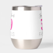 Personalized 50 and Fabulous Hot Pink Birthday (左面)