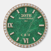 Personalized 50th Anniversary Emerald Marble マグネット (正面)
