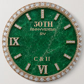 Personalized 50th Anniversary Emerald Marble  缶バッジ (正面)