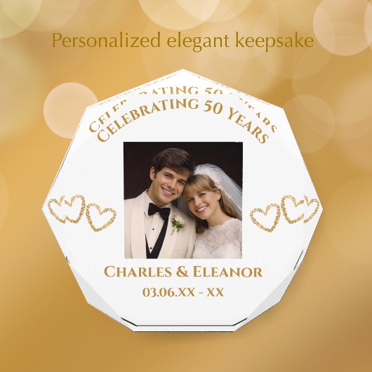 Personalized 50th Anniversary Photo Keepsake Gift フォトブロック