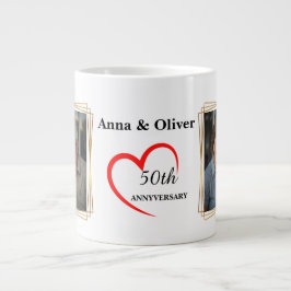 Personalized 50th Anniversary Photo Mug ジャンボコーヒーマグカップ