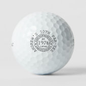 Personalized 50th Birthday Golf Balls ゴルフボール (正面)
