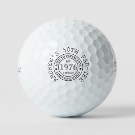 Personalized 50th Birthday Golf Balls ゴルフボール