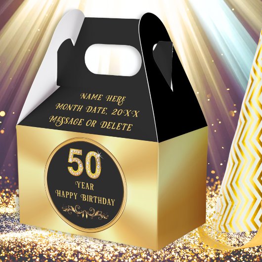Personalized 50th Birthday Party Favors, Birthday フェイバーボックス