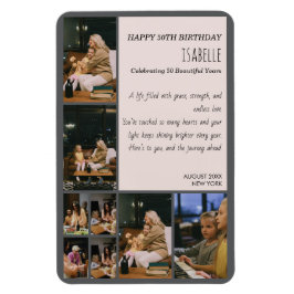 Personalized 50th Birthday Photo Collage Flexible マグネット