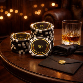 Personalized 50th Birthday Poker Chips ポーカーチップ