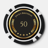 Personalized 50th Birthday Poker Chips ポーカーチップ (裏面)