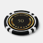 Personalized 50th Birthday Poker Chips ポーカーチップ (シングル)