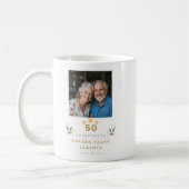 Personalized 50th Wedding Anniversary Mug コーヒーマグカップ (左)