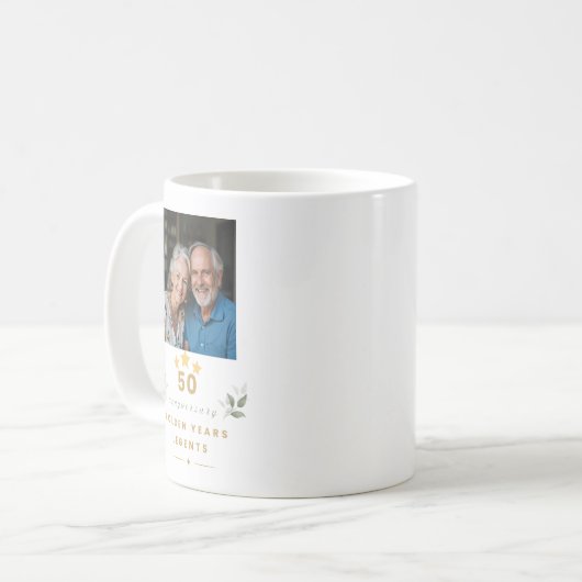 Personalized 50th Wedding Anniversary Mug コーヒーマグカップ (正面左)