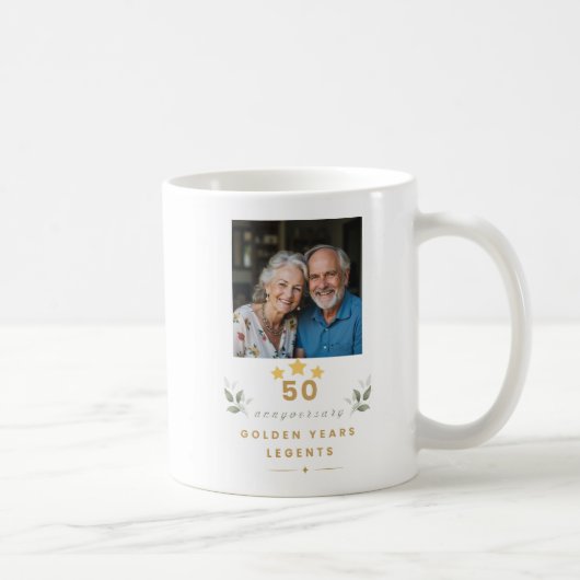 Personalized 50th Wedding Anniversary Mug コーヒーマグカップ (右)