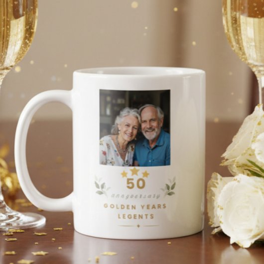 Personalized 50th Wedding Anniversary Mug コーヒーマグカップ