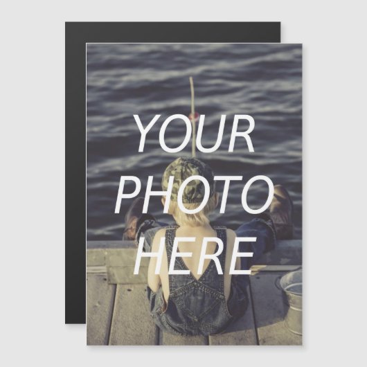 Personalized 5x7 Custom Photo Magnet Refrigerator  (正面/裏面)