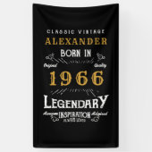 Personalized 60th Birthday 1966 Vintage Legend 横断幕 (縦)