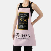Personalized 60th Birthday Cook Chef Baker Pink エプロン (インサイチュ)