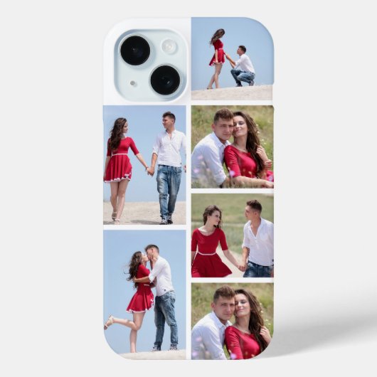 Personalized 6 Photo Collage Case-Mate iPhoneケース (裏面)