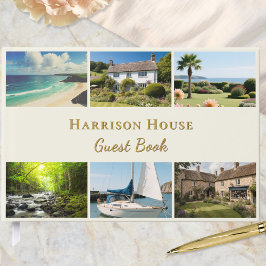 Personalized 6 Photo Home, Rental or Wedding ゲストブック