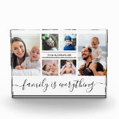 Personalized 6 Picture Collage Quote Family Name  フォトブロック (正面)
