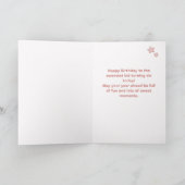 Personalized 6th Birthday Cupcake Card カード (内部)