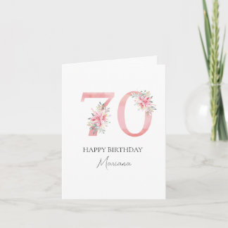Personalized 70 years old card カード