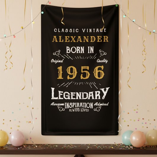 Personalized 70th Birthday 1956 Vintage Legend 横断幕