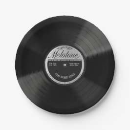 Personalized 78 Vinyl Record Design Paper Plates ペーパープレート