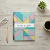 Personalized 80s Memphis Style Geometric Notebook ノートブック