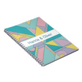 Personalized 80s Memphis Style Geometric Notebook ノートブック (右側)