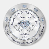 Personalized, 85th Birthday Party Favor Ideas,  マグネット (正面)