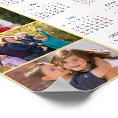Personalized 8 Family Photo Collage 2026 Calendar ポスター (角)