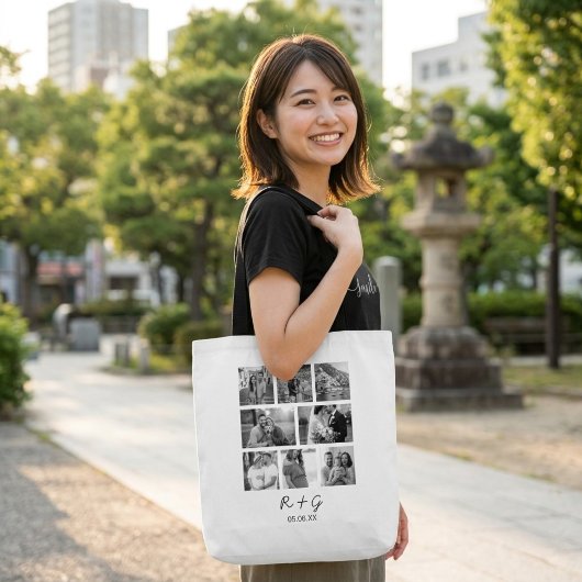 Personalized 8 Photo Collage Tote Bag トートバッグ