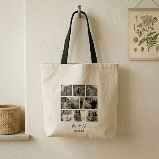 Personalized 8 Photo Collage Tote Bag トートバッグ