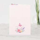 Personalized 8th Birthday Card for Girl | Floral カード (裏面)