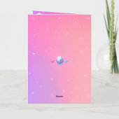 Personalized 8th Birthday Roller Disco Card Girl カード (裏面)