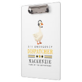 Personalized 911 Dispatcher Goose With Headset クリップボード (左)