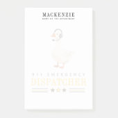 Personalized 911 Dispatcher Goose With Headset ポストイット (正面)