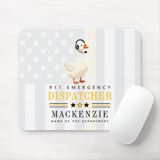 Personalized 911 Dispatcher Goose With Headset マウスパッド (マウス)