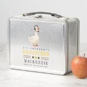 Personalized 911 Dispatcher Goose With Headset メタルランチボックス (インサイチュ)