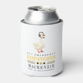 Personalized 911 Dispatcher Goose With Headset 缶クーラー (缶正面)