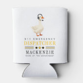 Personalized 911 Dispatcher Goose With Headset 缶クーラー (裏面)