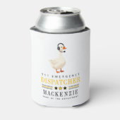 Personalized 911 Dispatcher Goose With Headset 缶クーラー (缶裏面)