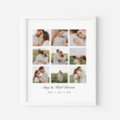 Personalized 9 Photo Couples Collage ポスター