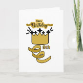  Personalized 9th Birthday King Crown Design カード (正面)