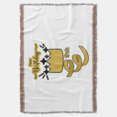  Personalized 9th Birthday King Crown Design スローブランケット (正面縦)