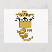  Personalized 9th Birthday King Crown Design ポストカード (正面)