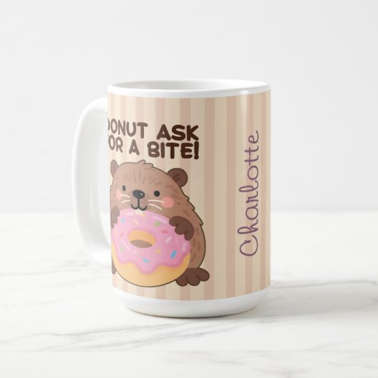 Personalized A fun play on words Castor & Dona コーヒーマグカップ (正面左)