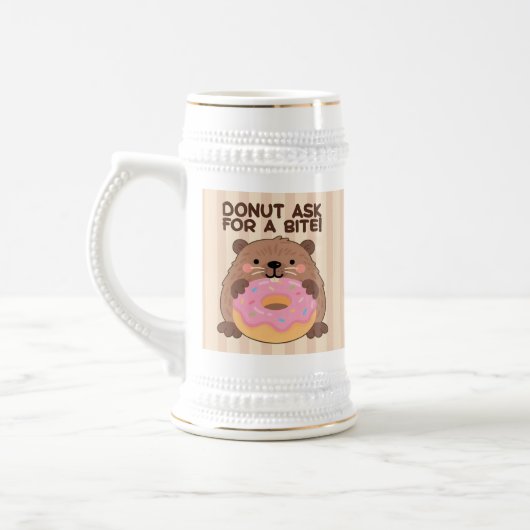 Personalized A fun play on words Castor & Dona ビールジョッキ (左)